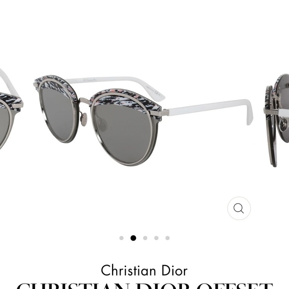 Dior Women's Metallic Silver Round Ladies Sunglasses Offset1 - Picture 4 of 8